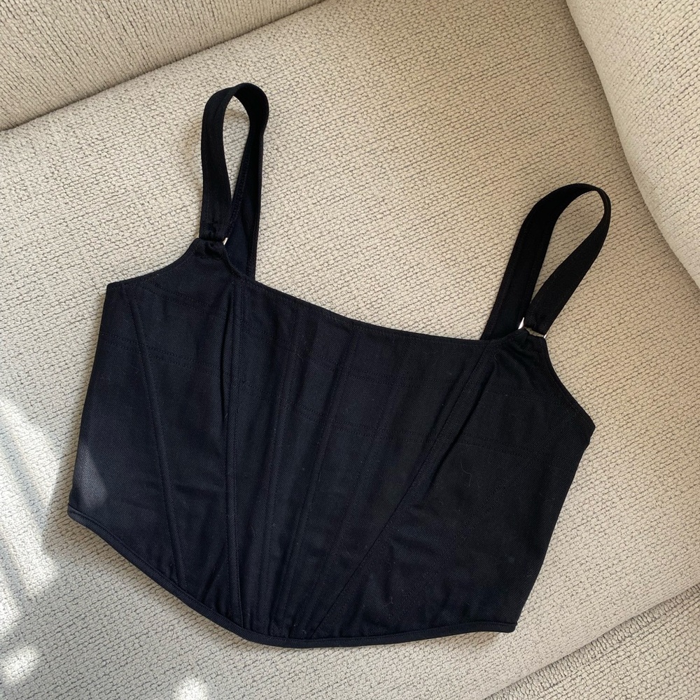 2/$25 White Fox Boutique Black Corset Top